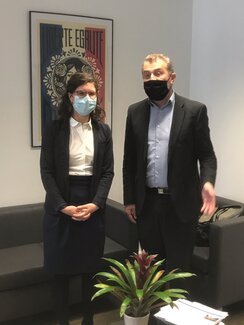 Le Maire de Sevran, Stéphane Blanchet avec Mme Puccinelli sous-Préfète chargée de mission sur la lutte contre l'habitat indigne