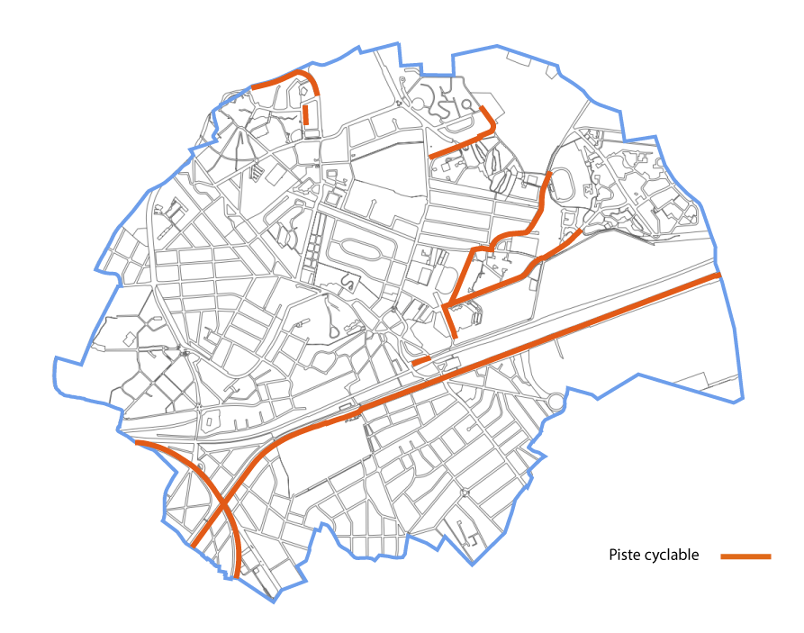 Pistes cyclables communales