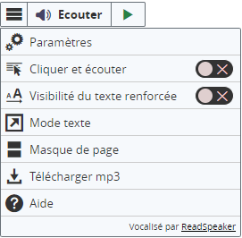 Options Readspeaker