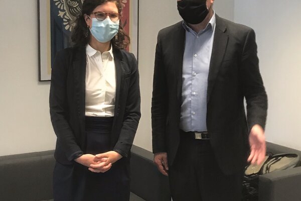 Le Maire de Sevran, Stéphane Blanchet avec Mme Puccinelli sous-Préfète chargée de mission sur la lutte contre l'habitat indigne